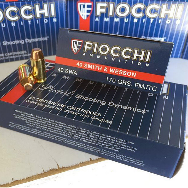 Fiocchi 40 S&W 170 gr. FMJ 40SWA 50 rnd/box